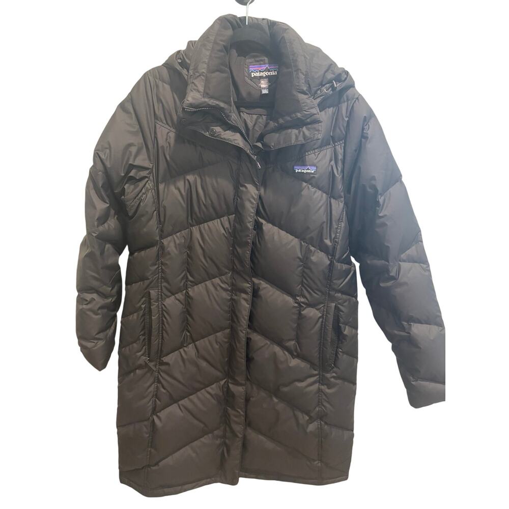 Patagonia Women’s Black Down with It Parka Jacket XL Winter Coat Hooded like new
